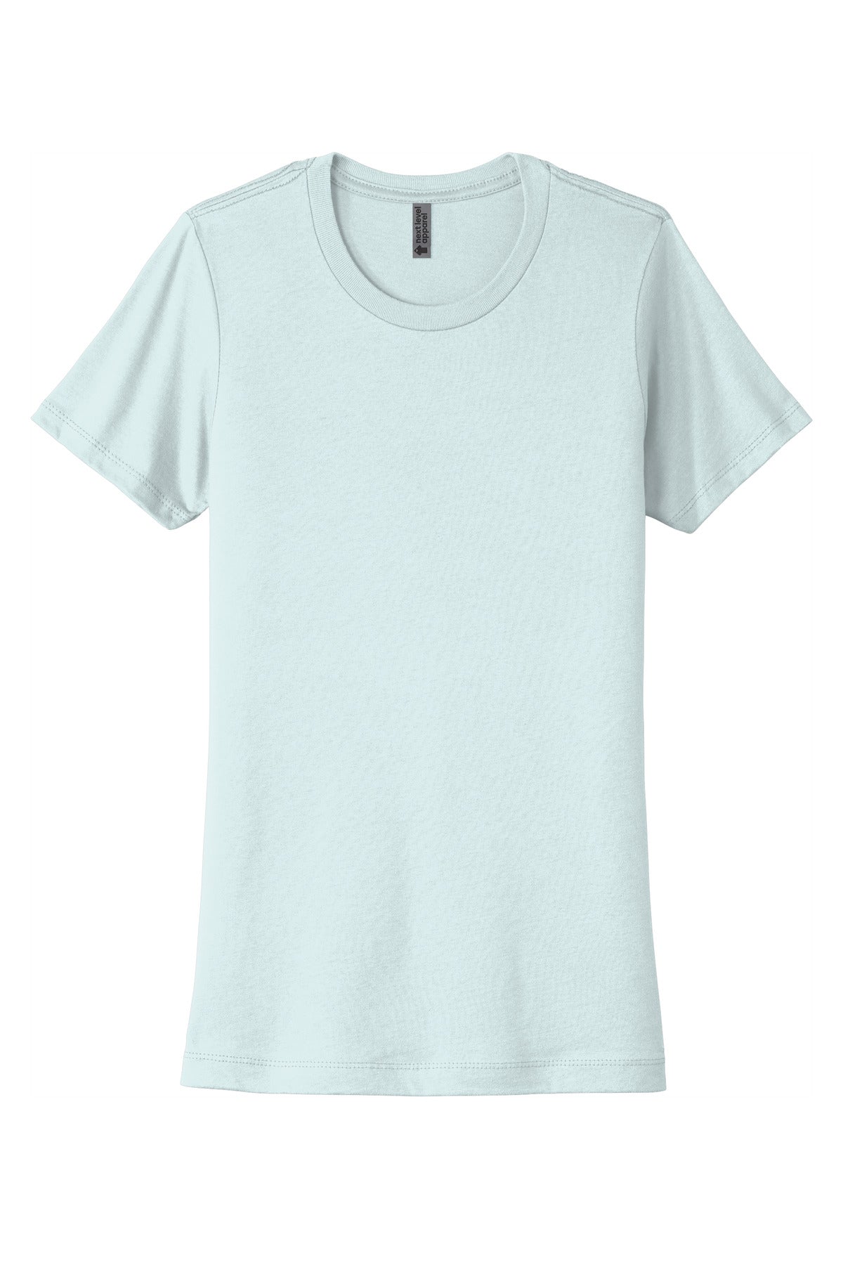 Front View of LightBlue Next Level Apparel Women's Cotton Tee. NL3900