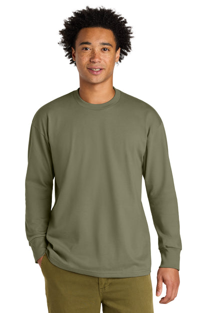 Front View of LightOlive Next Level Apparel Heavyweight Long Sleeve Tee NL7211