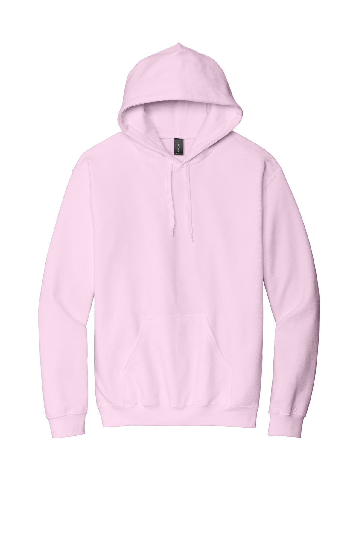 Front View of LightPink Gildan Softstyle Midweight Pullover Hooded Sweatshirt SF500