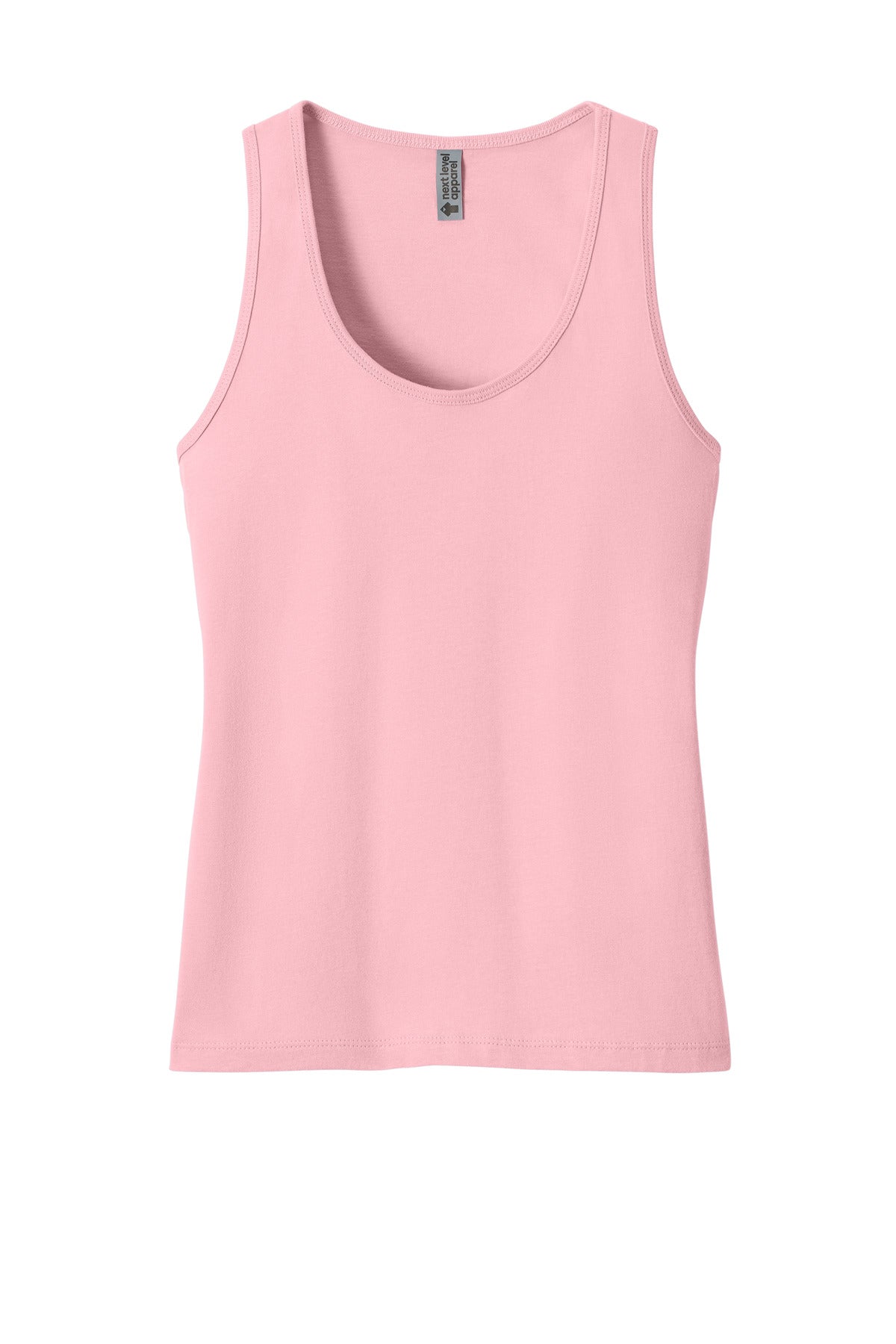 Front View of LightPink Next Level Apparel Women's Cotton Tank NL3933