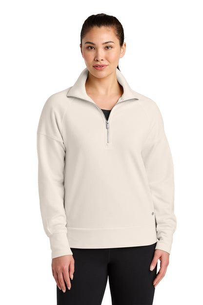 Front View of LightSuede OGIO Women's Luuma 1/2-Zip LOG814