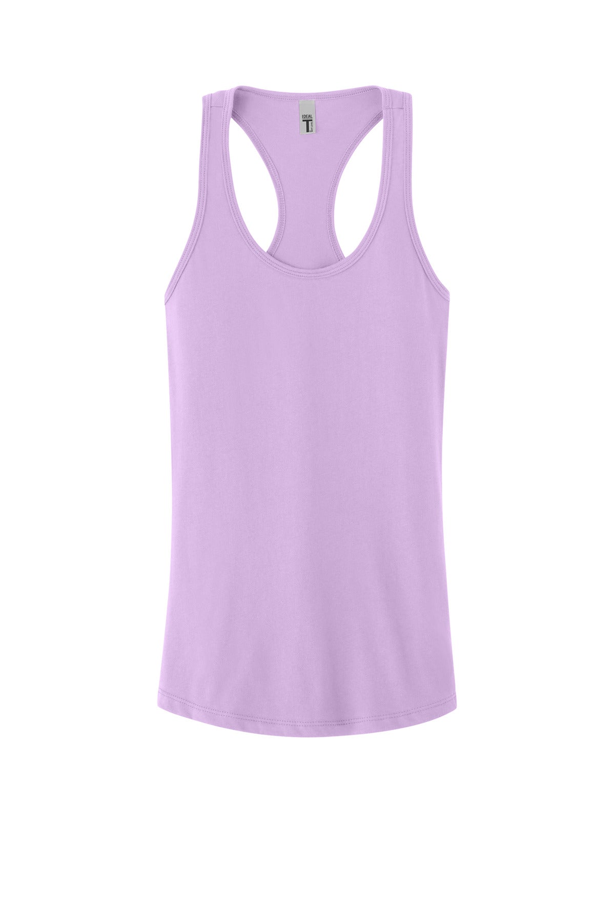 Front View of Lilac Next Level Apparel Women's Ideal Racerback Tank NL1533