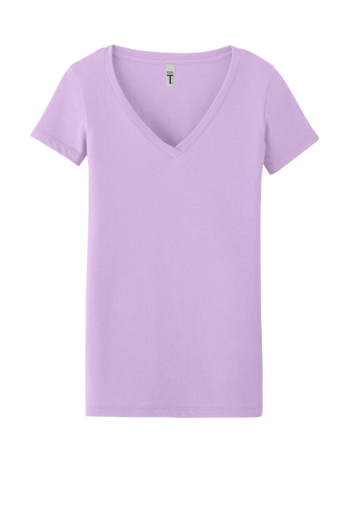 Front View of Lilac Next Level Apparel Women's Ideal V-Neck Tee NL1540