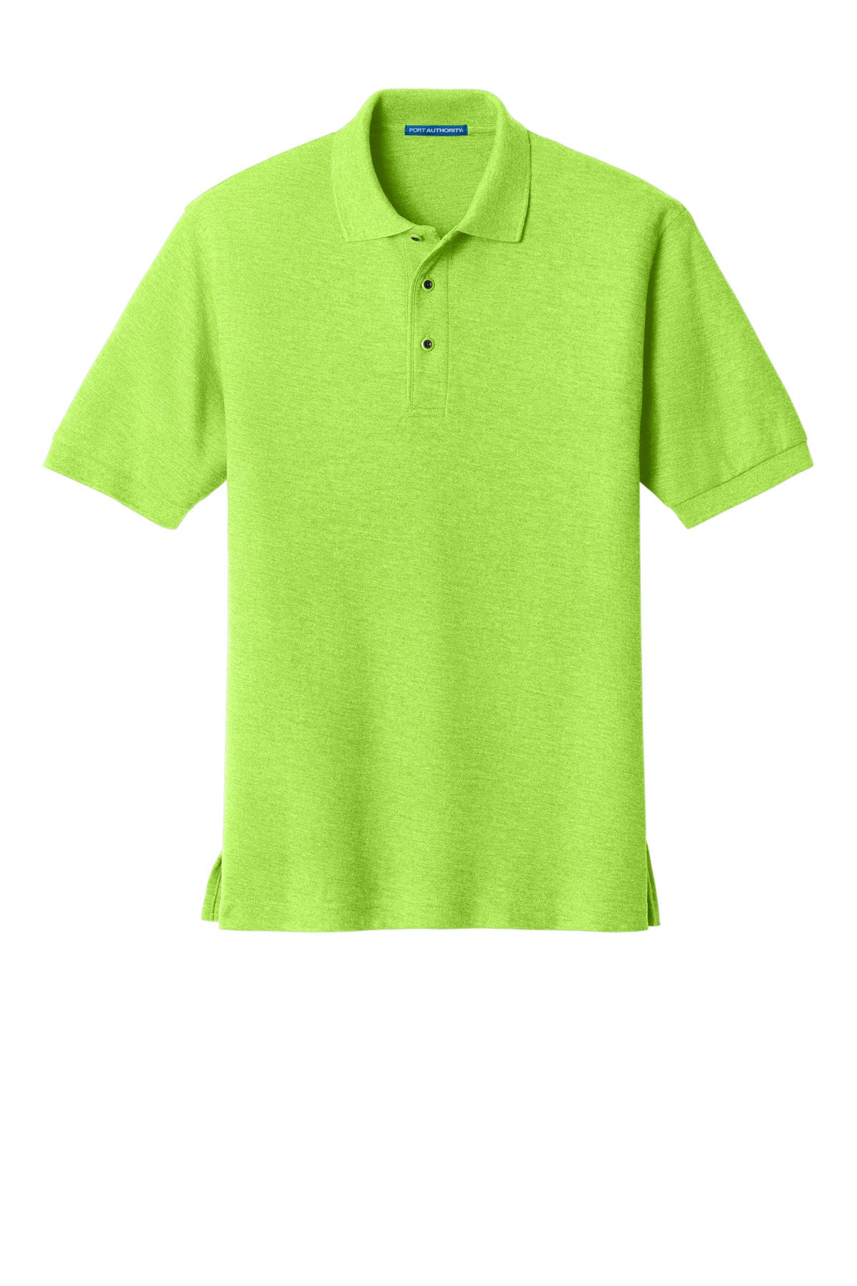 Front View of Lime Port Authority Extended Size Silk Touch Polo K500ES