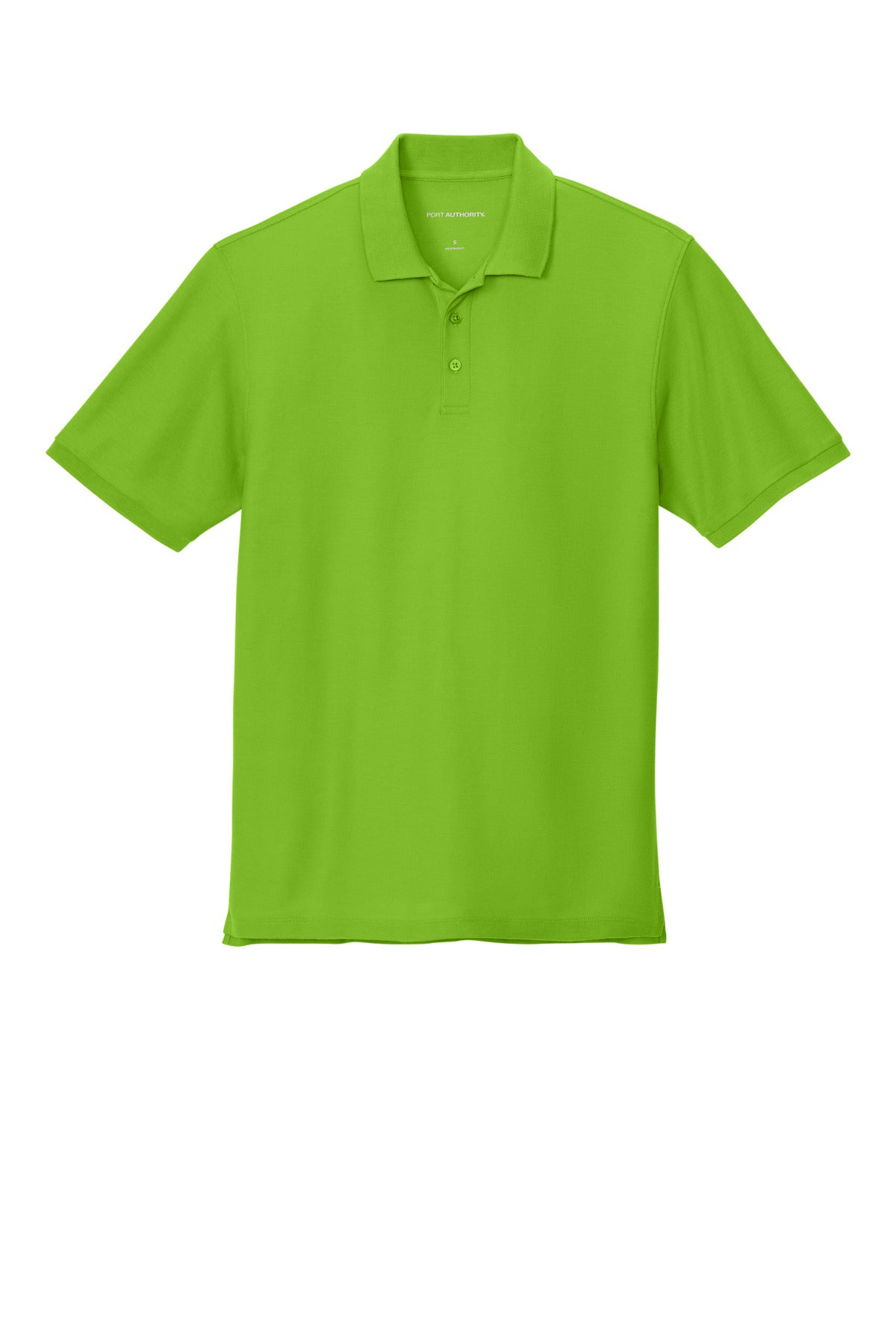 Front View of Lime Port Authority Wearever Signature Pique Polo K200