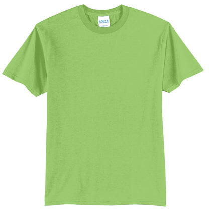 Front View of Lime Port & Co Core Blend Tee. PC55
