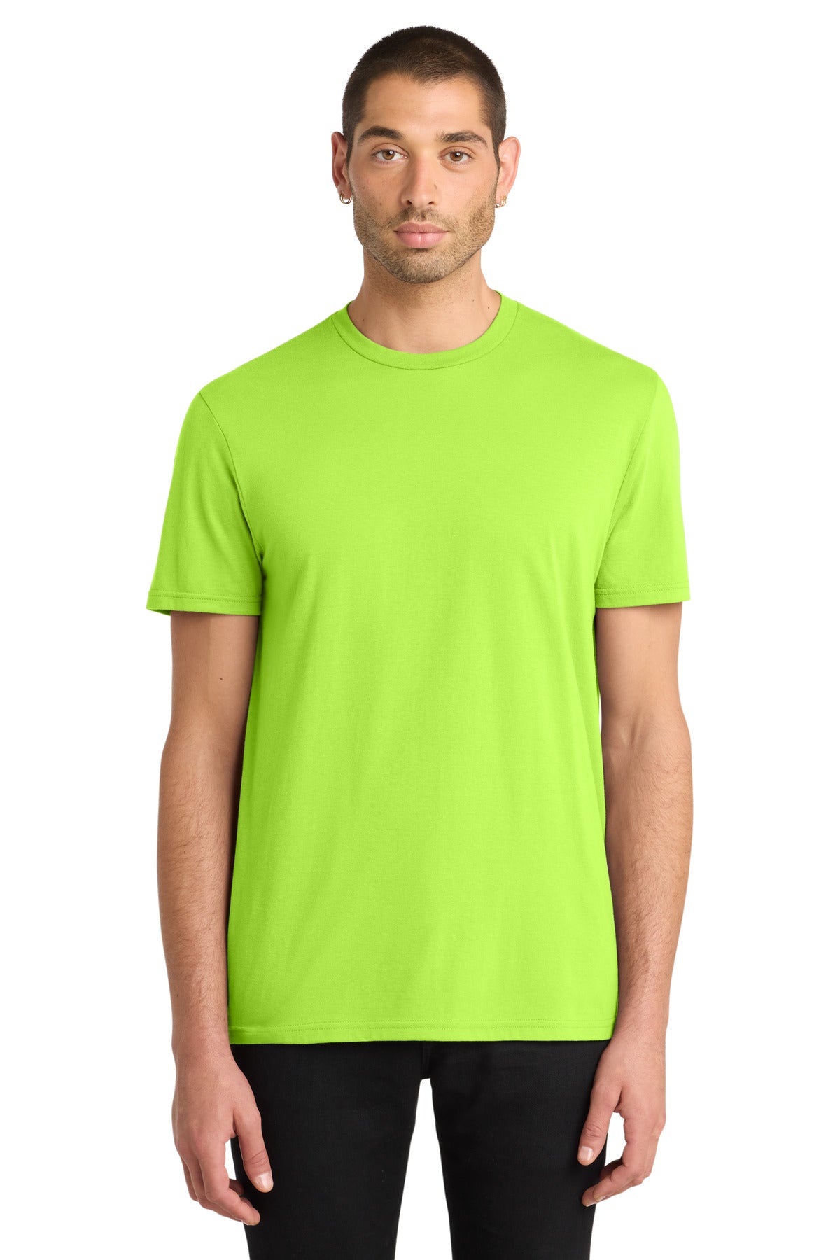 Front View of Lime Shock District Very Important Tee . DT6000