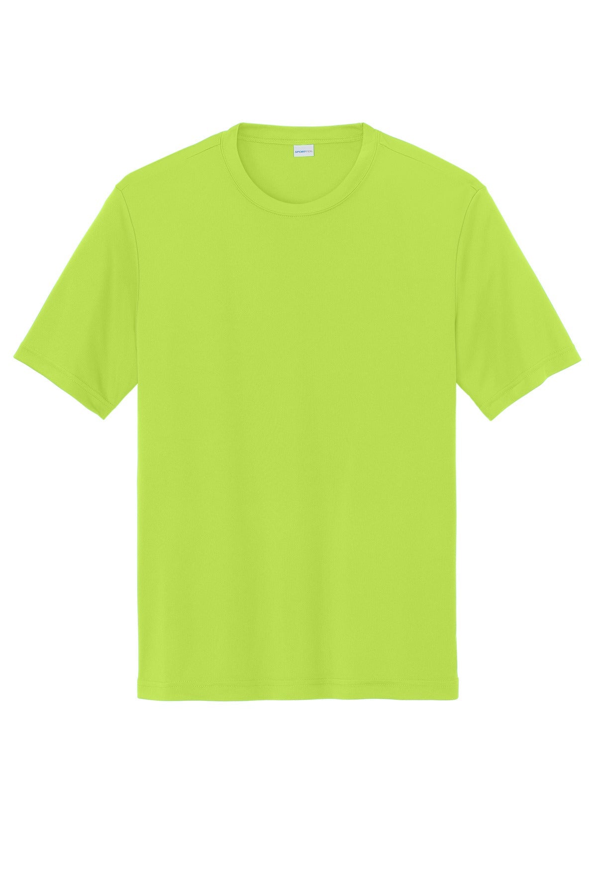 Front View of Lime Shock Sport-Tek PosiCharge Competitor Tee. ST350