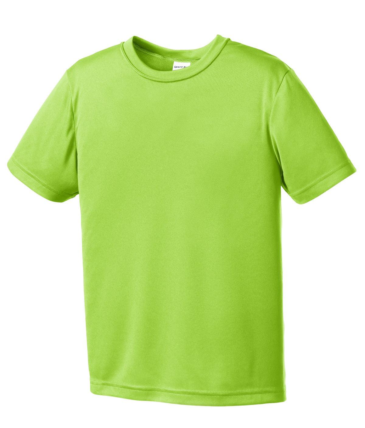 Front View of Lime Shock Sport-Tek Youth PosiCharge Competitor Tee. YST350