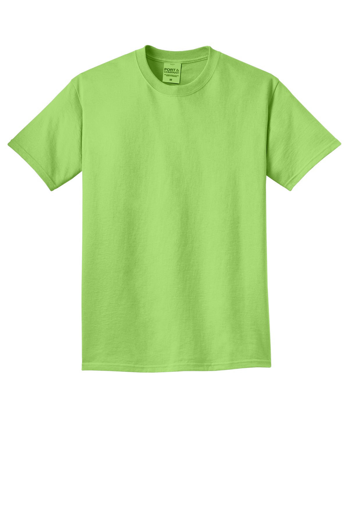 Front View of Limeaid Port & Co Beach Wash Garment-Dyed Tee. PC099