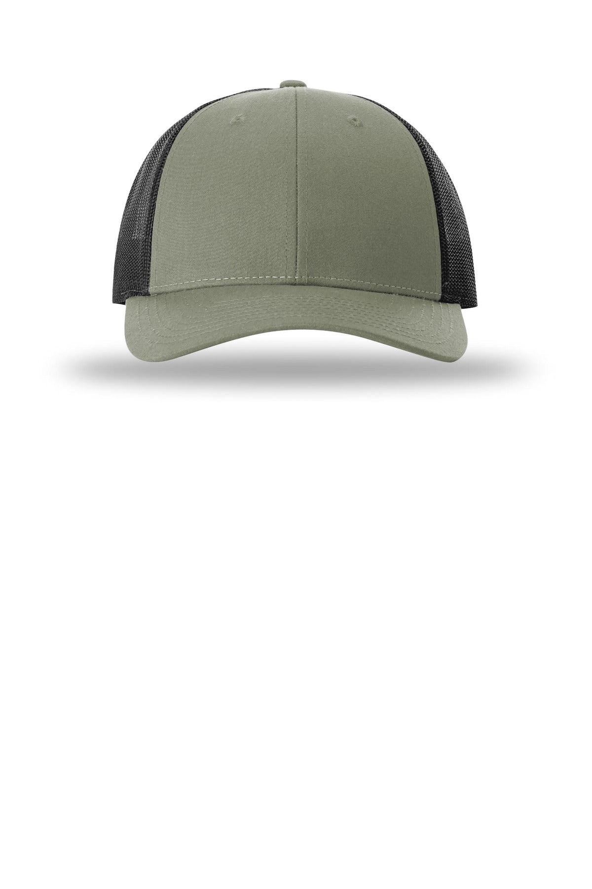 Front View of Loden/Blk Richardson Low Pro Trucker 115