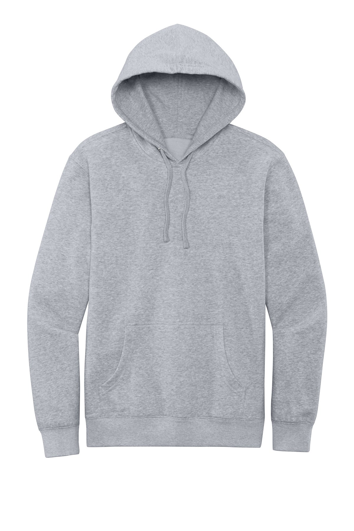 Front View of Lt Hthr Grey District V.I.T. Fleece Hoodie DT6100