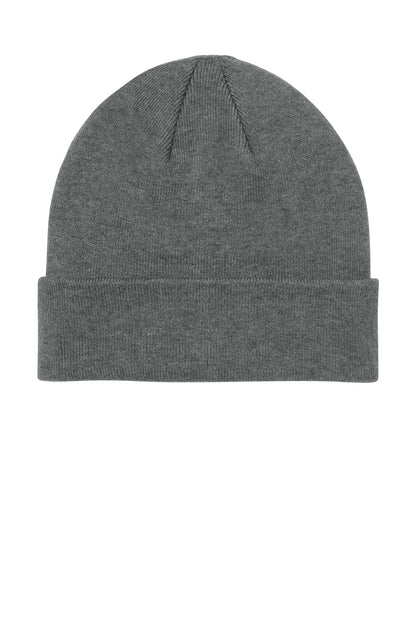 Front View of LtAnchrGyH Mercer+Mettle Soft Blend Beanie MMC150