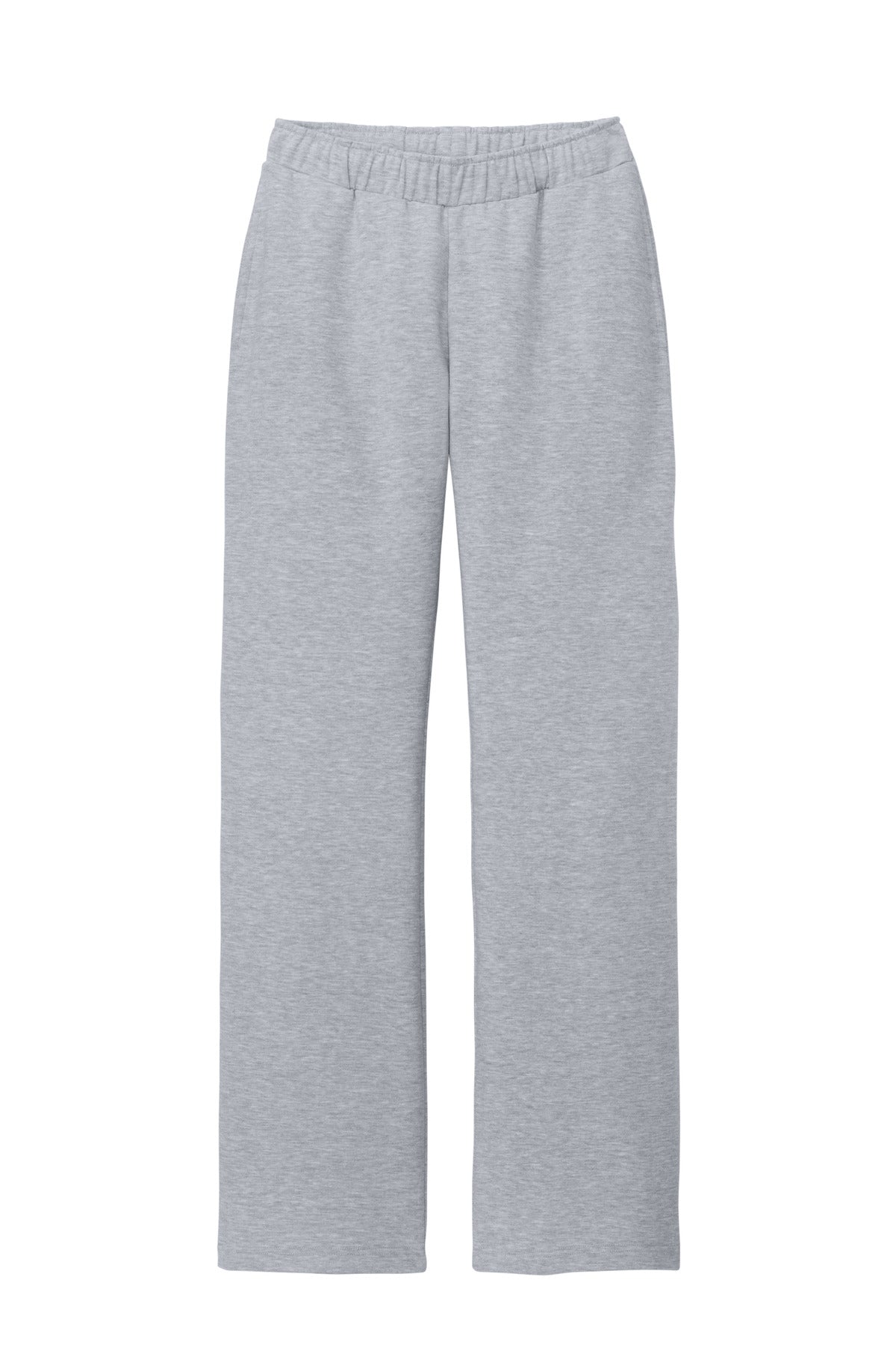 Front View of LtHtGry District V.I.T. Fleece Open-Bottom Sweatpant DT6117