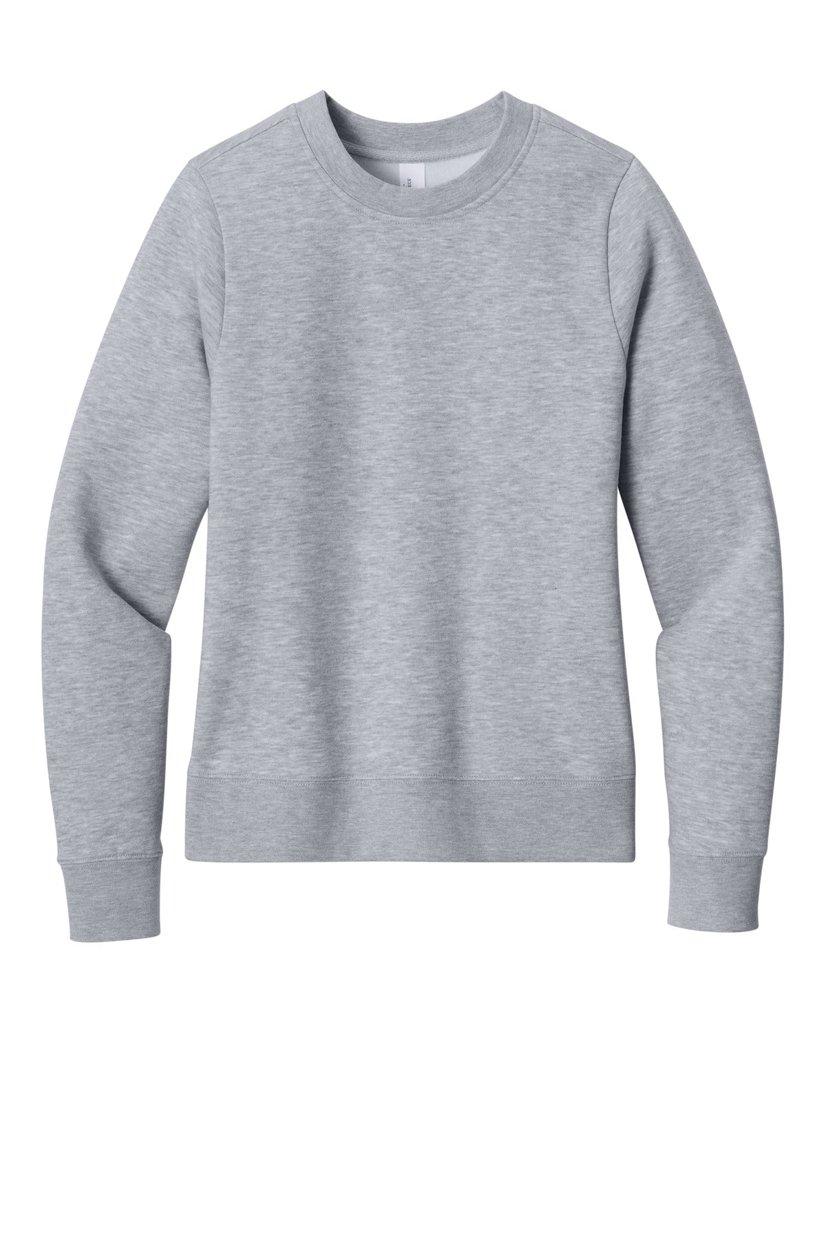 Front View of LtHtGry District Women's V.I.T. Fleece Crew DT6105