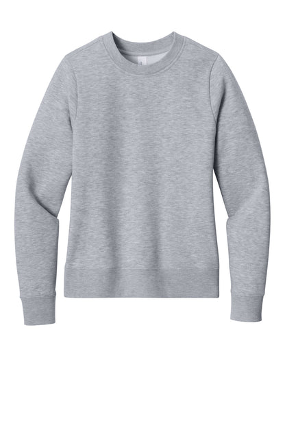 Front View of LtHtGry District Women's V.I.T. Fleece Crew DT6105