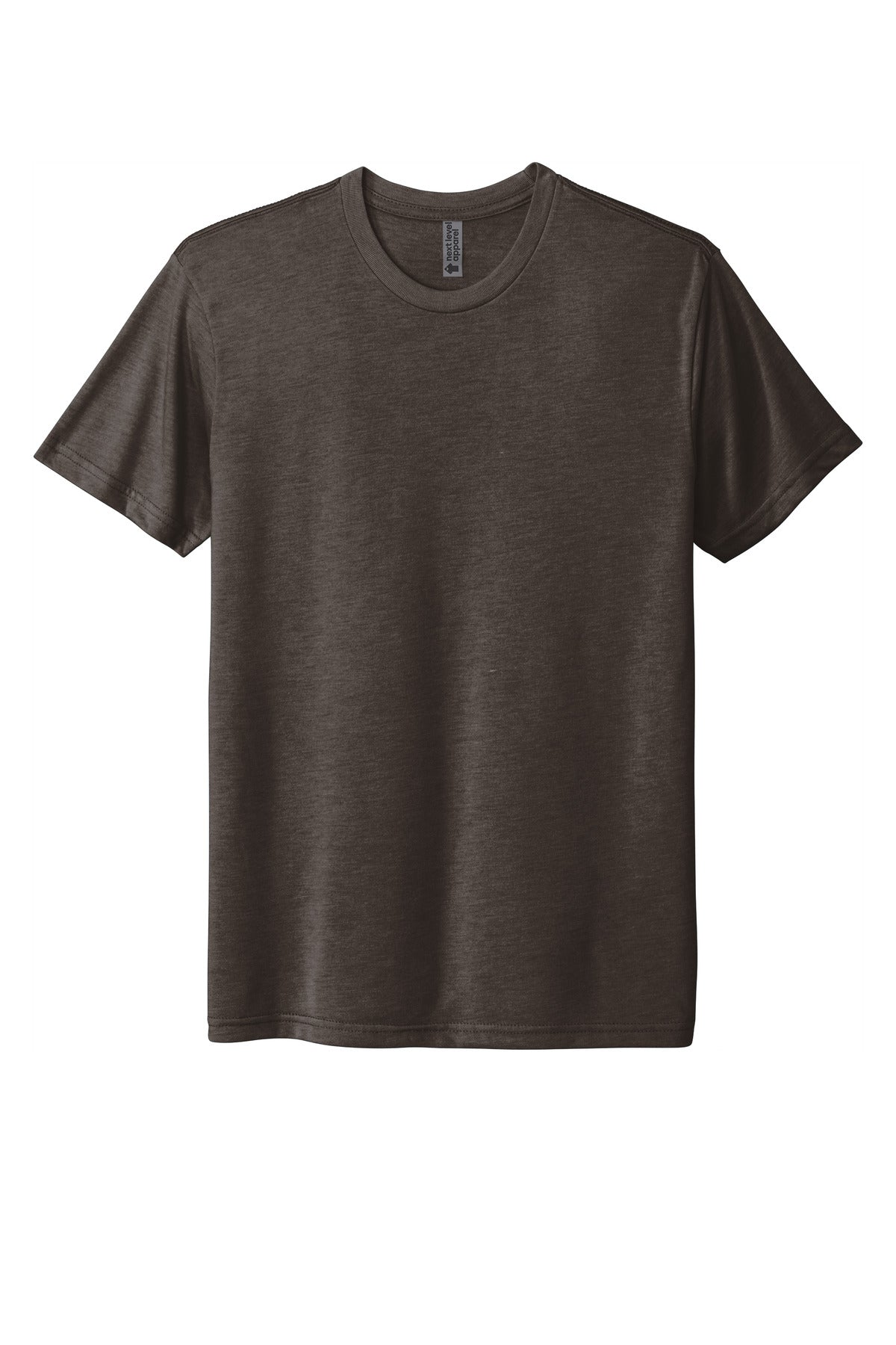 Front View of Macchiato Next Level Apparel Adult Tri-Blend Tee. NL6010