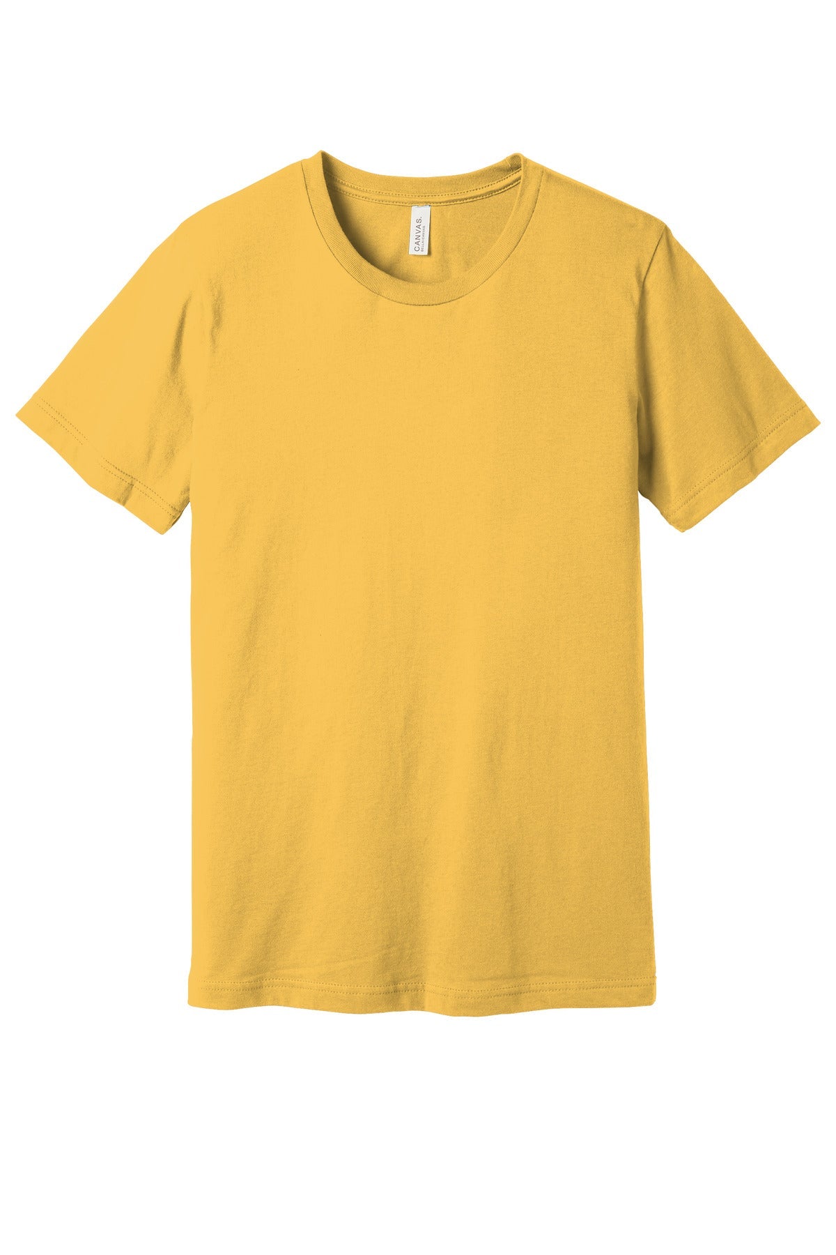 Front View of Maize Yellow BELLA+CANVAS Unisex Jersey Short Sleeve Tee. BC3001