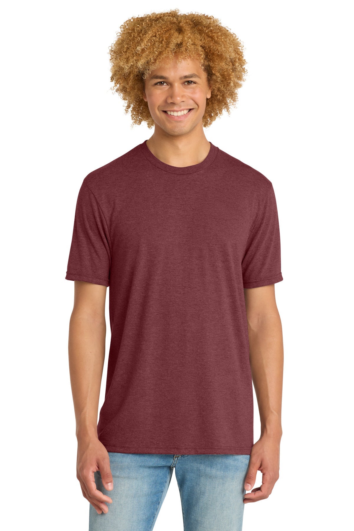 Front View of MarFrost District Perfect Tri DTG Tee DM130DTG