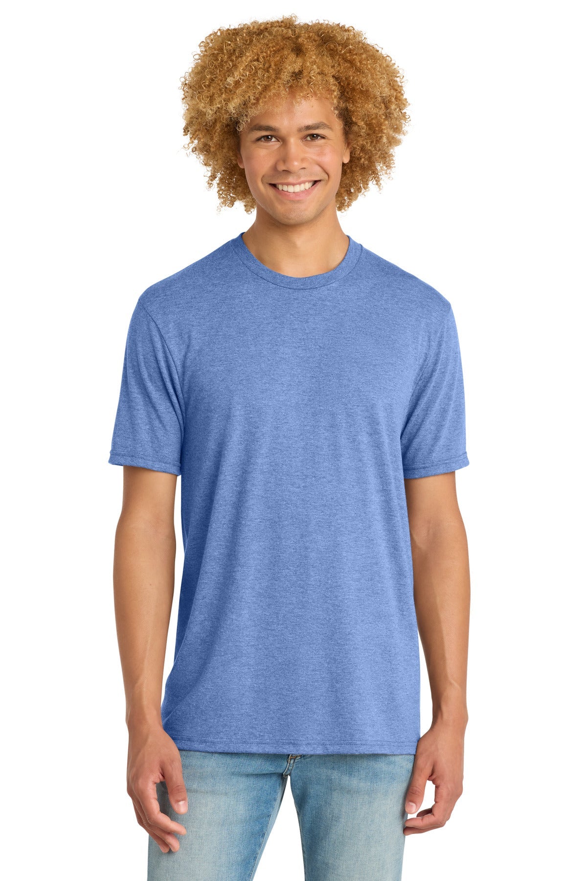 Front View of MariFrost District Perfect Tri DTG Tee DM130DTG