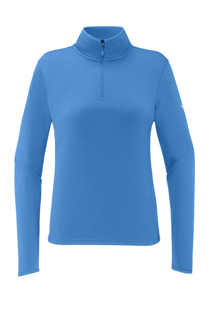 Front View of MarinaBlue The North Face Women's Aim 1/4-Zip Fleece NF0A8FQK