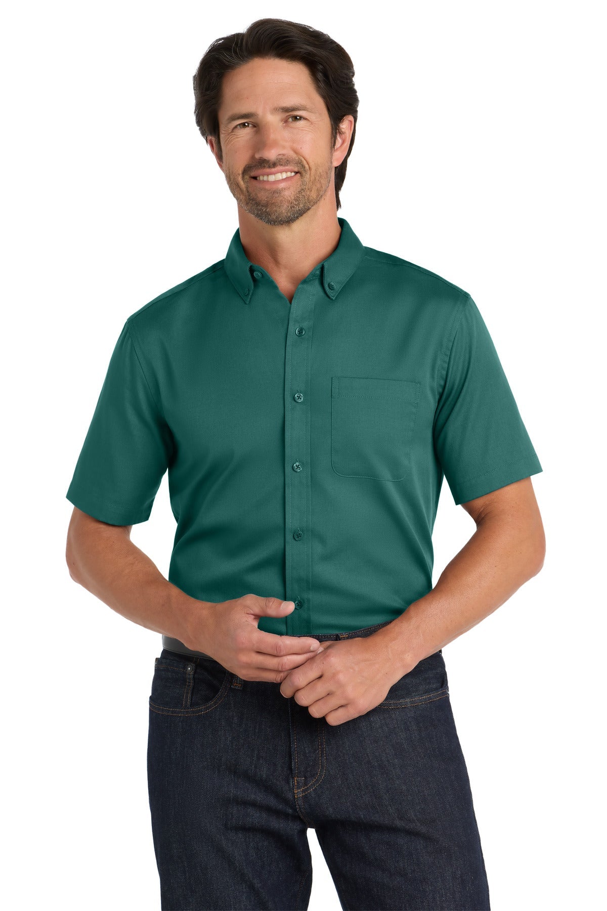 Port Authority Short Sleeve SuperPro React Twill Shirt. W809 – GearOne