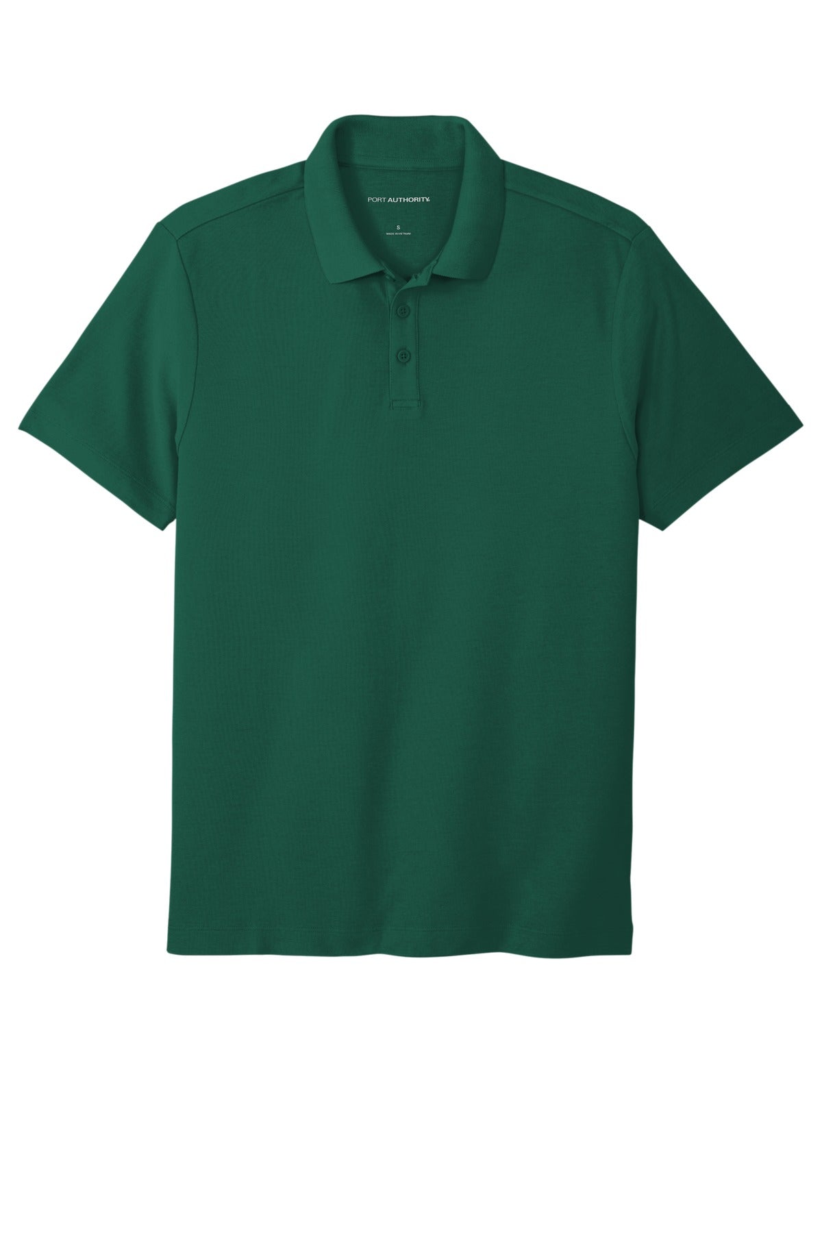 Front View of MarineGrn Port Authority SuperPro React Polo. K810