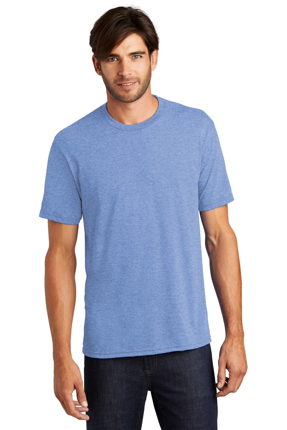 Front View of Maritime Frost District Perfect Tri Tee. DM130