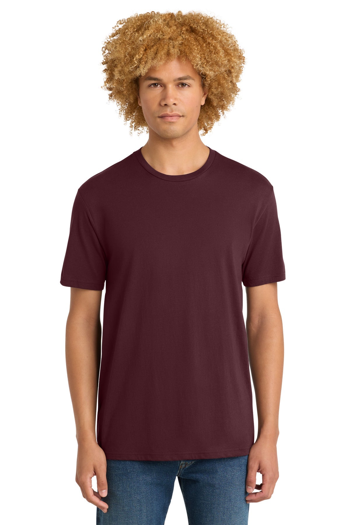 Front View of Maroon District Perfect Weight Tee. DT104