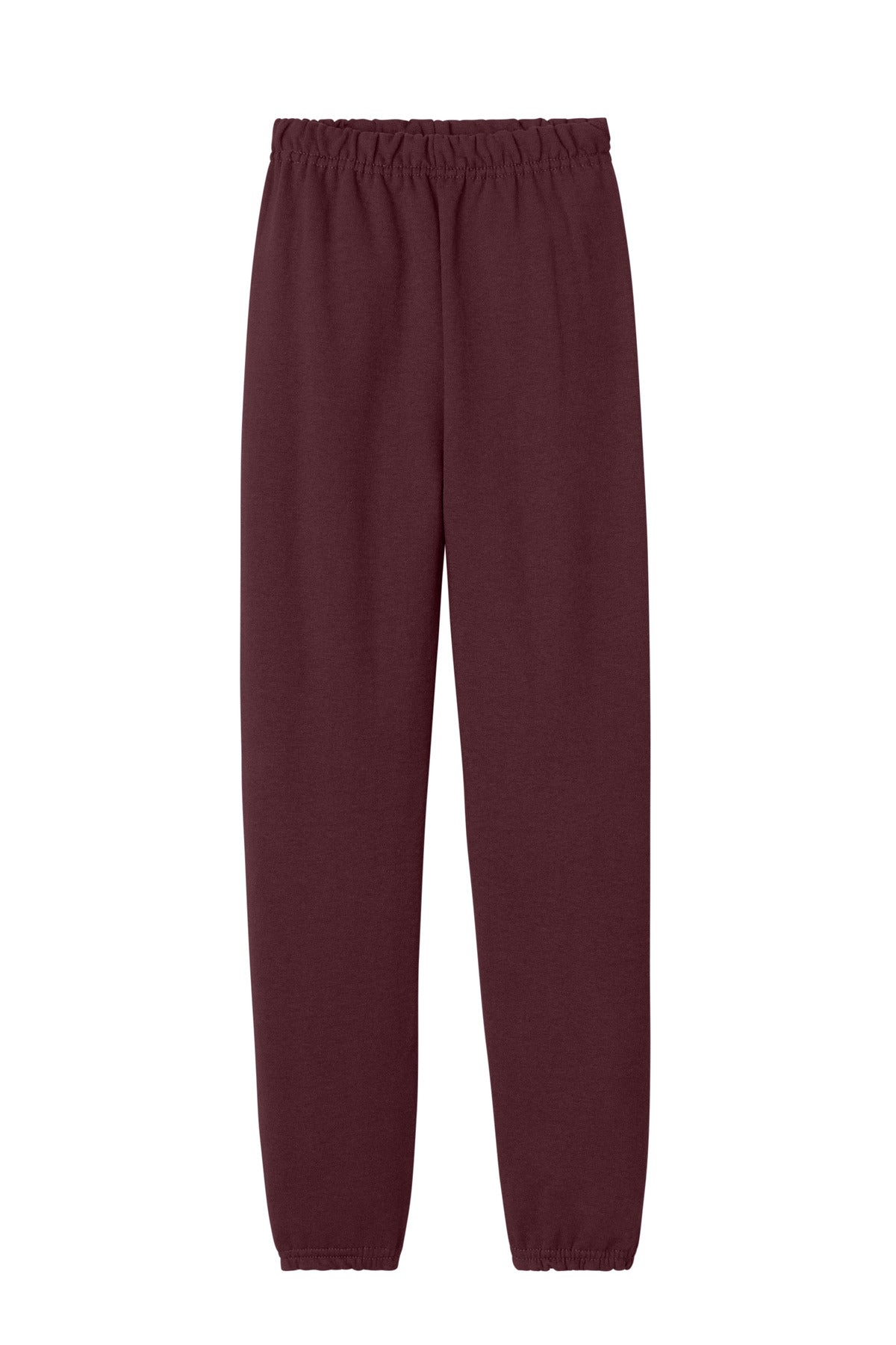 Front View of Maroon Jerzees Youth NuBlend Sweatpant 973B