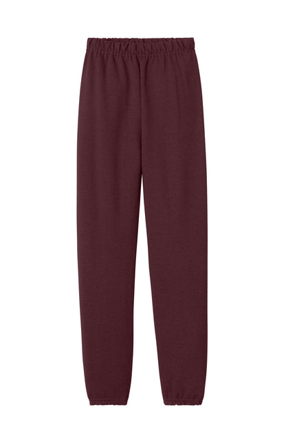 Front View of Maroon Jerzees Youth NuBlend Sweatpant 973B