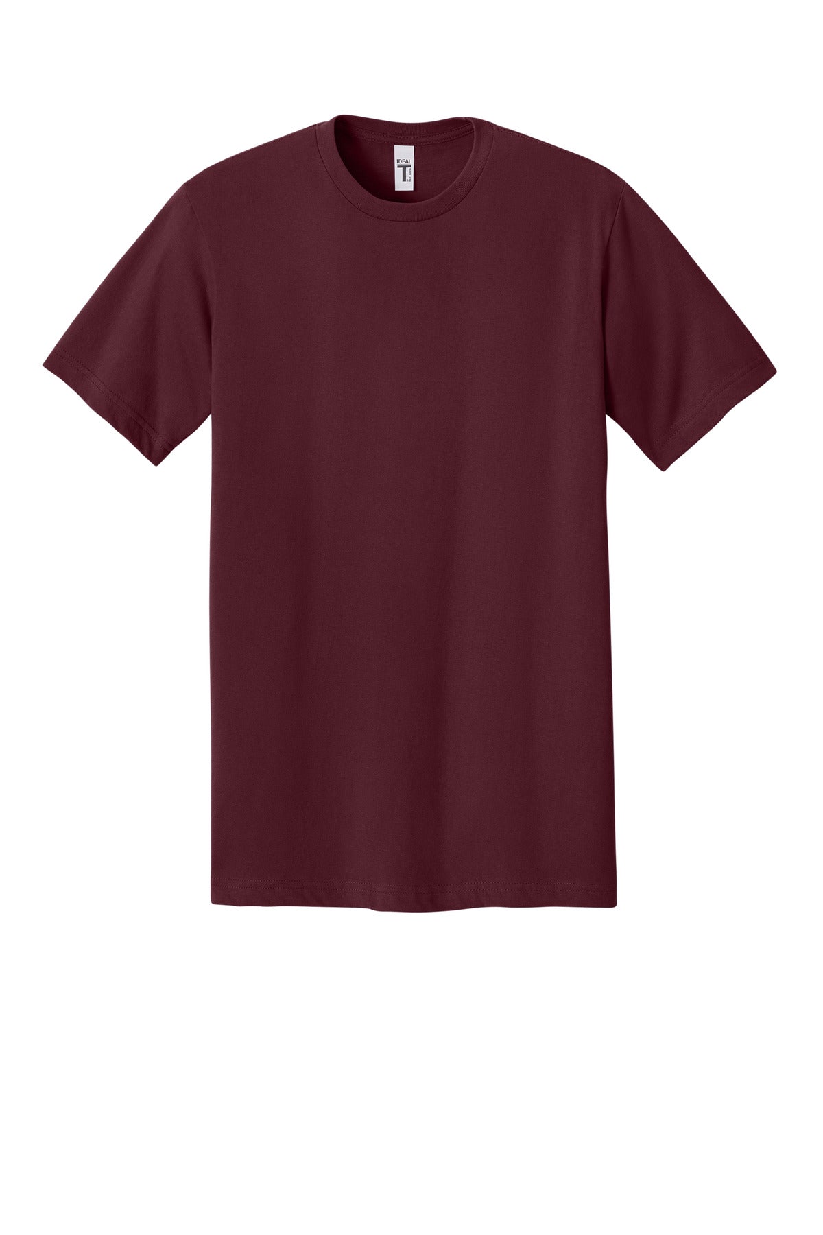 Front View of Maroon Next Level Apparel Ideal Jersey Tee NL1810
