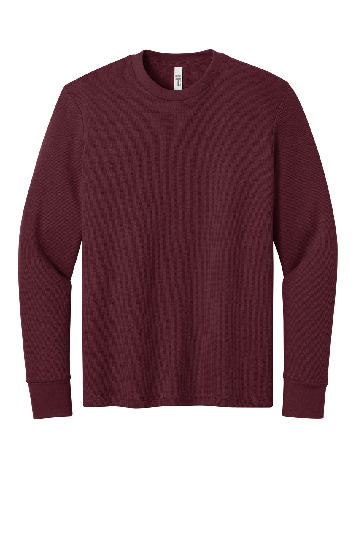 Front View of Maroon Next Level Apparel Ideal Thermal Long Sleeve Tee NL8211