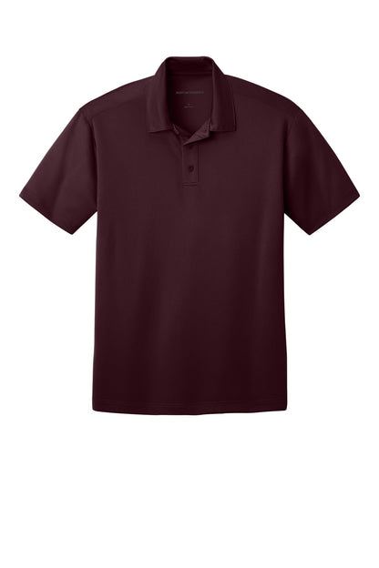 Front View of Maroon Port Authority Silk Touch Performance Polo. K540