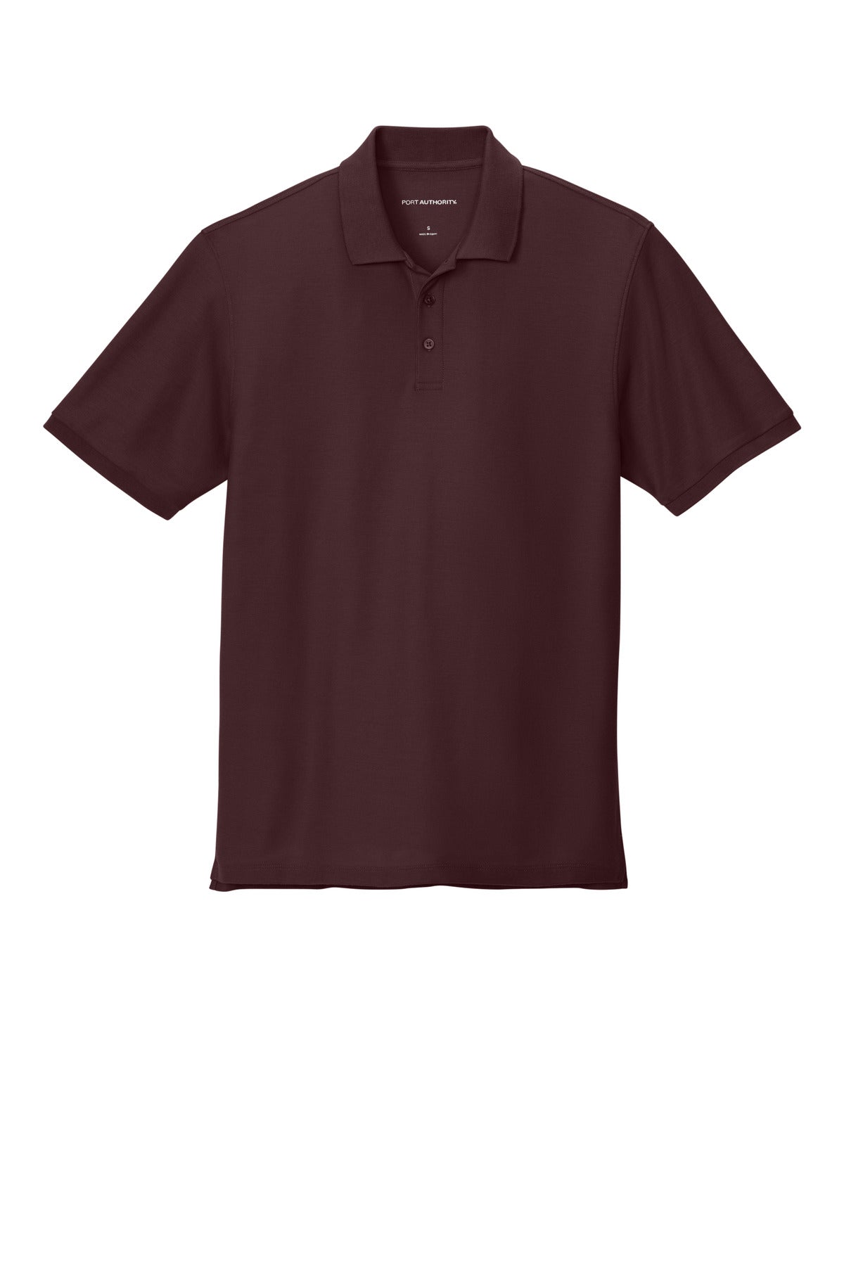 Front View of Maroon Port Authority Wearever Signature Pique Polo K200