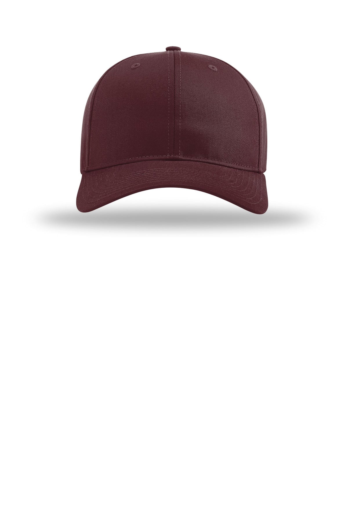 Front View of Maroon Richardson Pro Twill Snapback 212