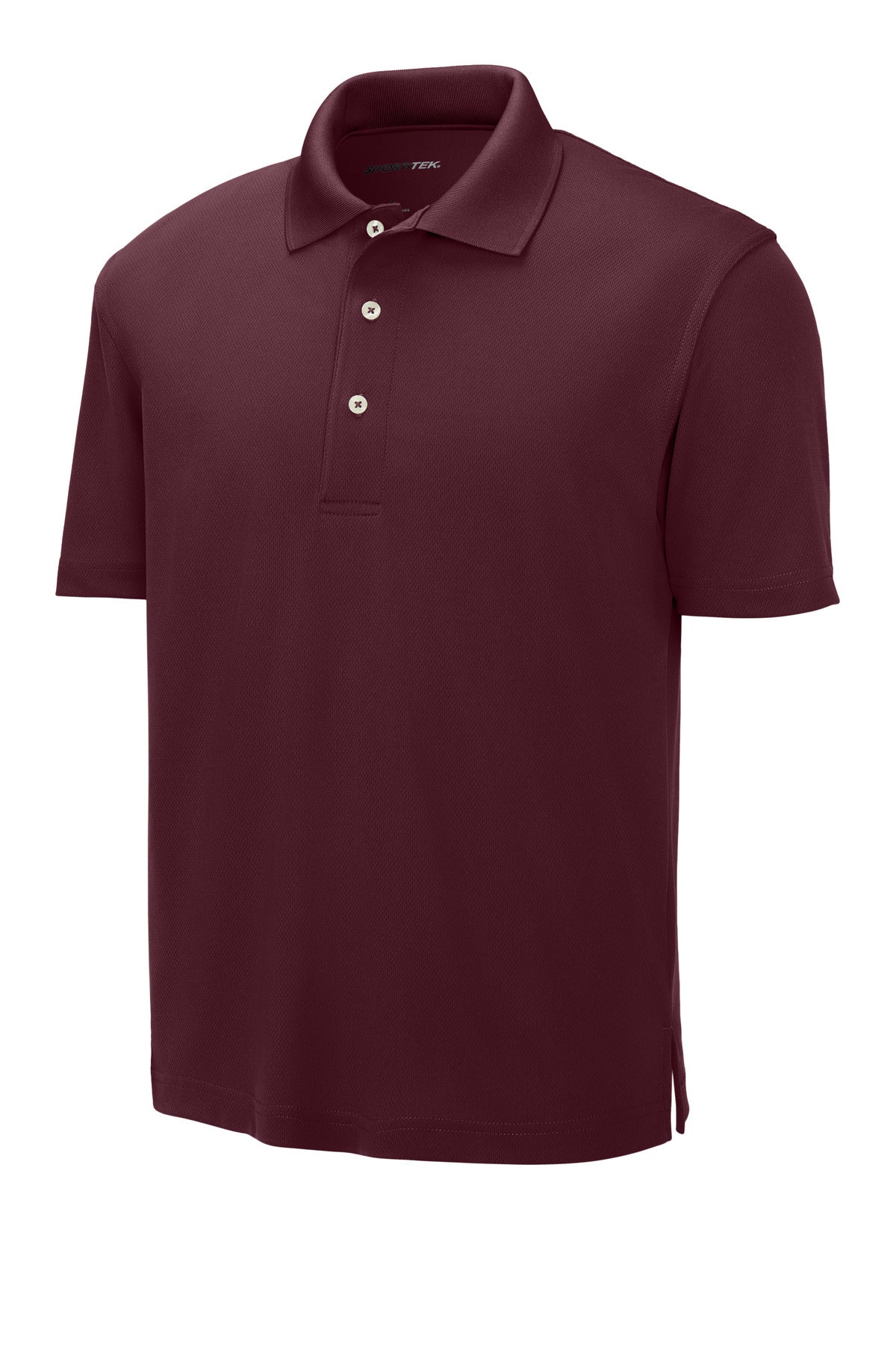 Front View of Maroon Sport-Tek Dri-Mesh Polo. K469