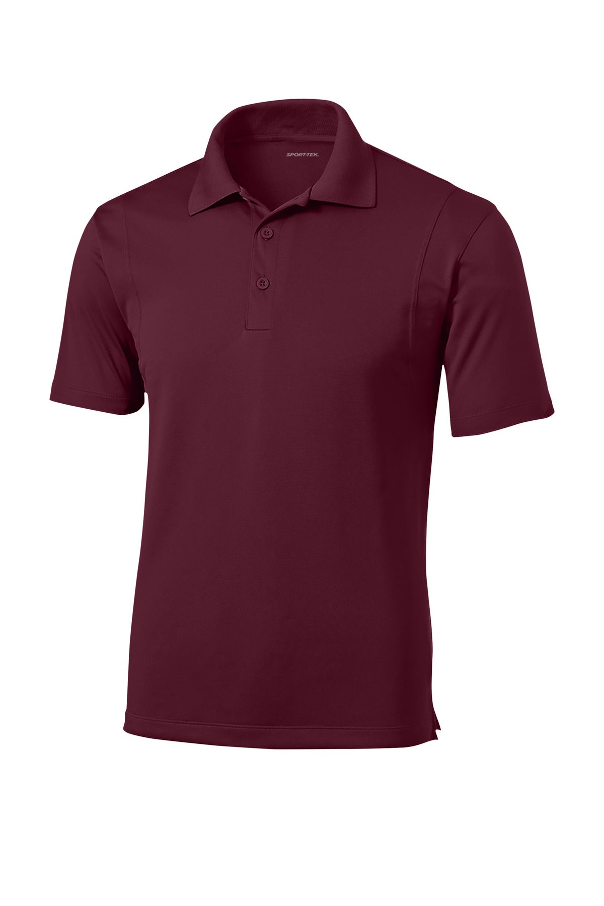 Front View of Maroon Sport-Tek Micropique Sport-Wick Polo. ST650