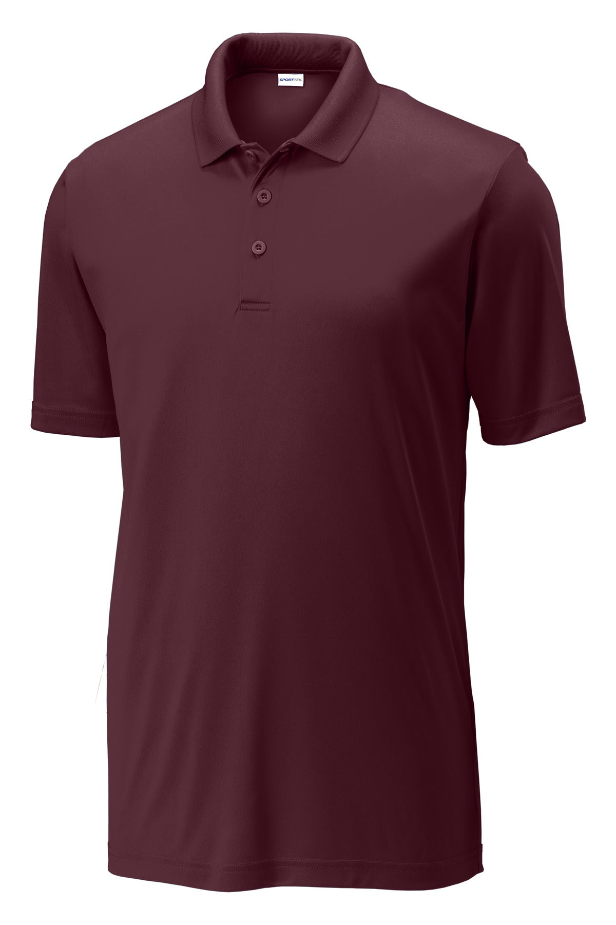 Front View of Maroon Sport-Tek PosiCharge Competitor Polo. ST550