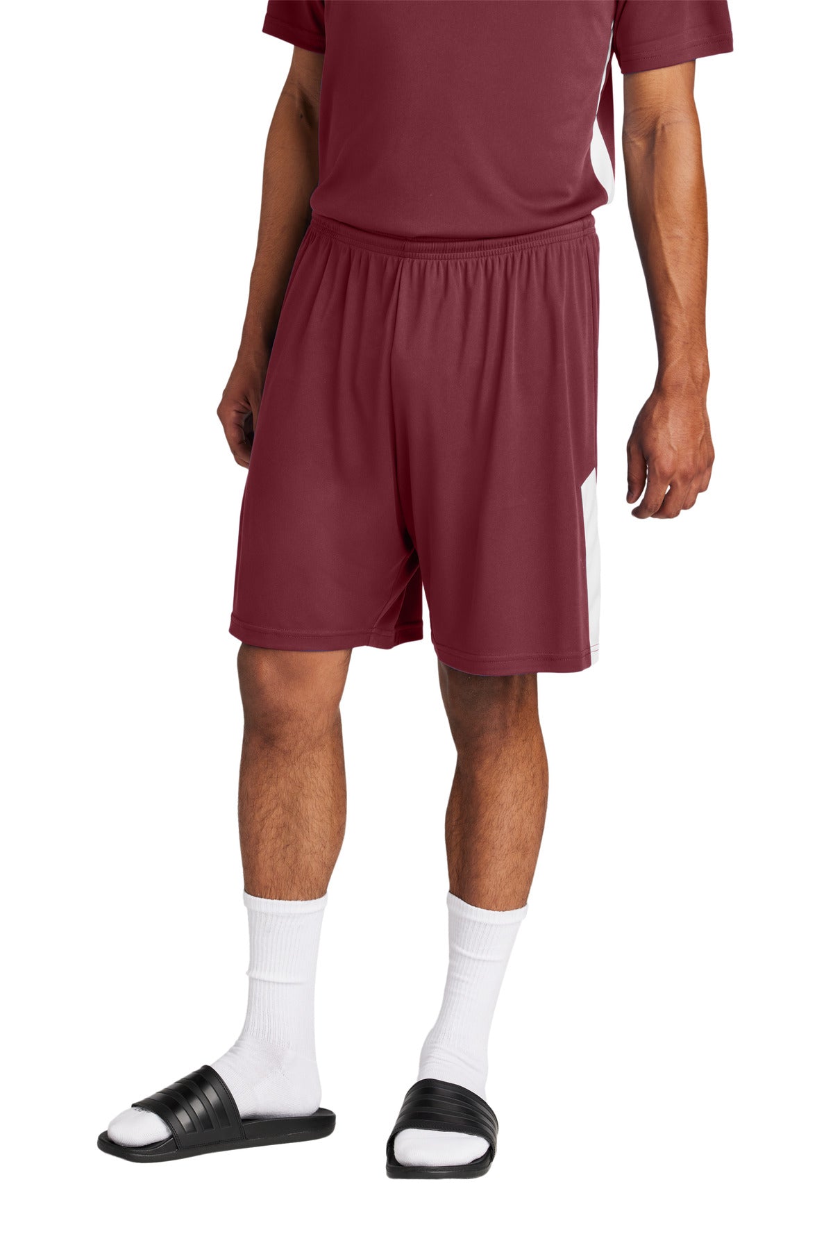 Front View of Mar/White Sport-Tek Competitor United 7" Short ST103