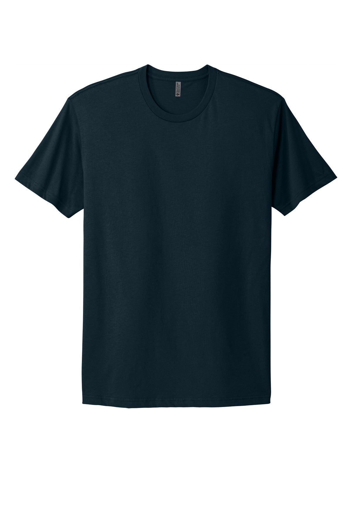 Front View of MdntNavy Next Level Apparel Adult Cotton Tee. NL3600