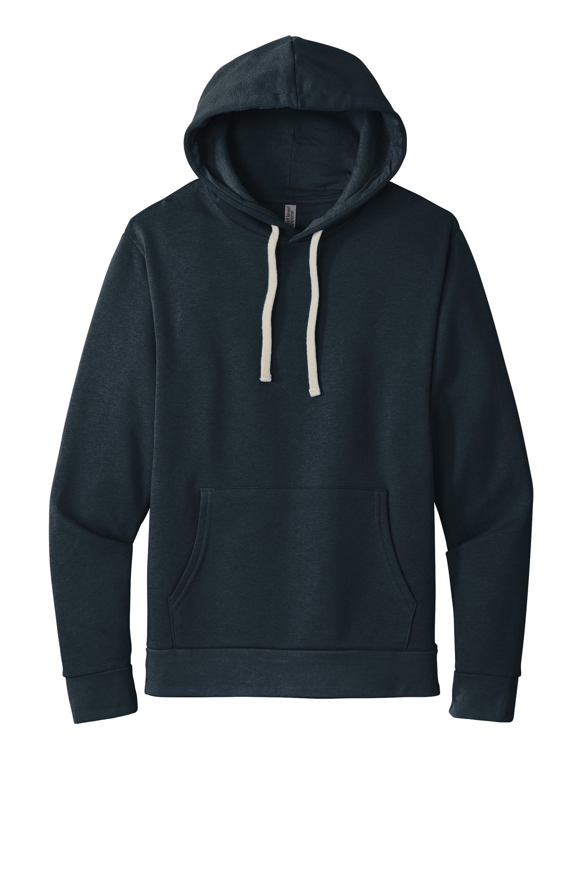 Front View of MdntNavy Next Level Apparel Adult Santa Barbara Pullover Hoodie. NL9303