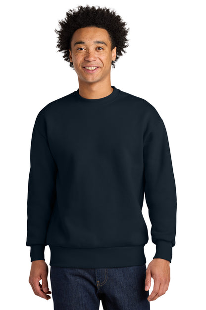 Front View of MdntNavy Next Level Apparel Heavyweight Sweatshirt NL9007