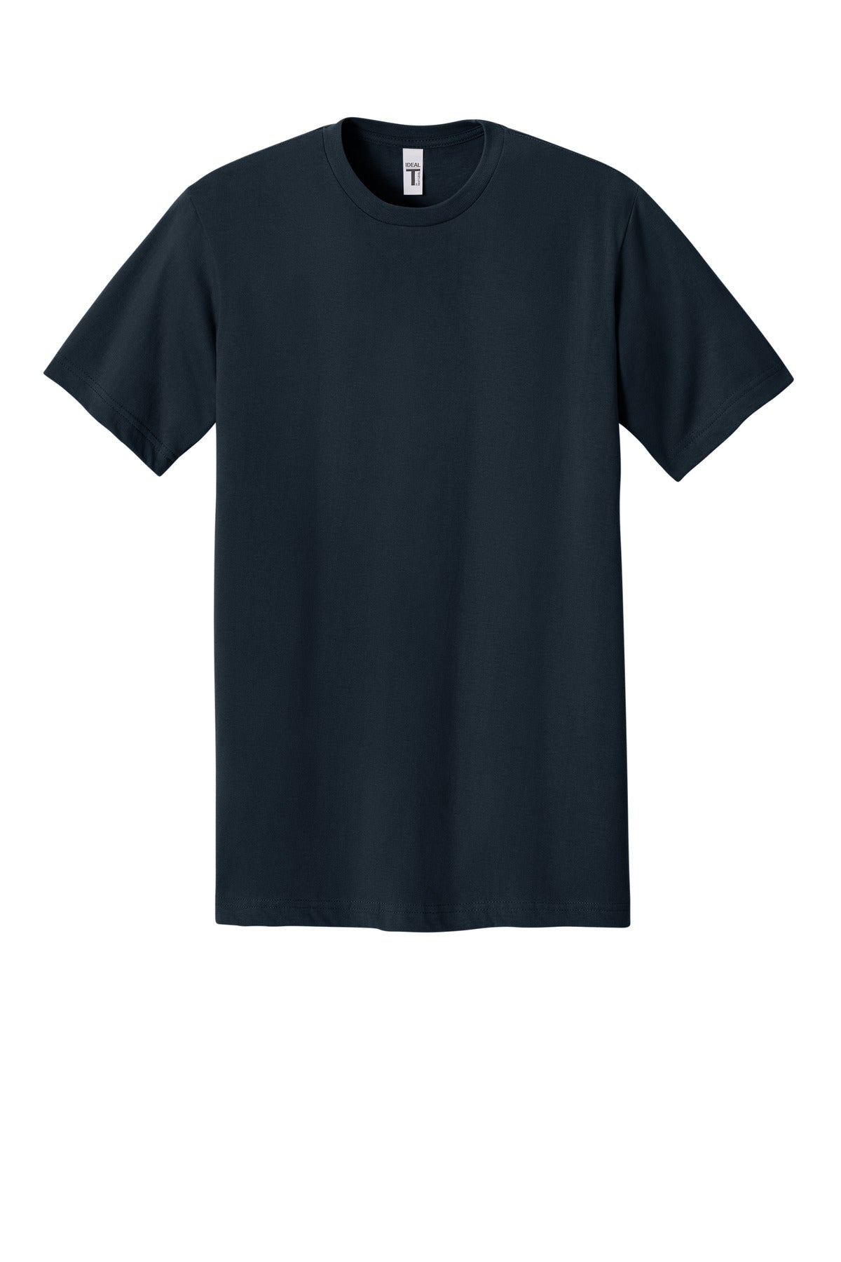 Front View of MdntNavy Next Level Apparel Ideal Jersey Tee NL1810