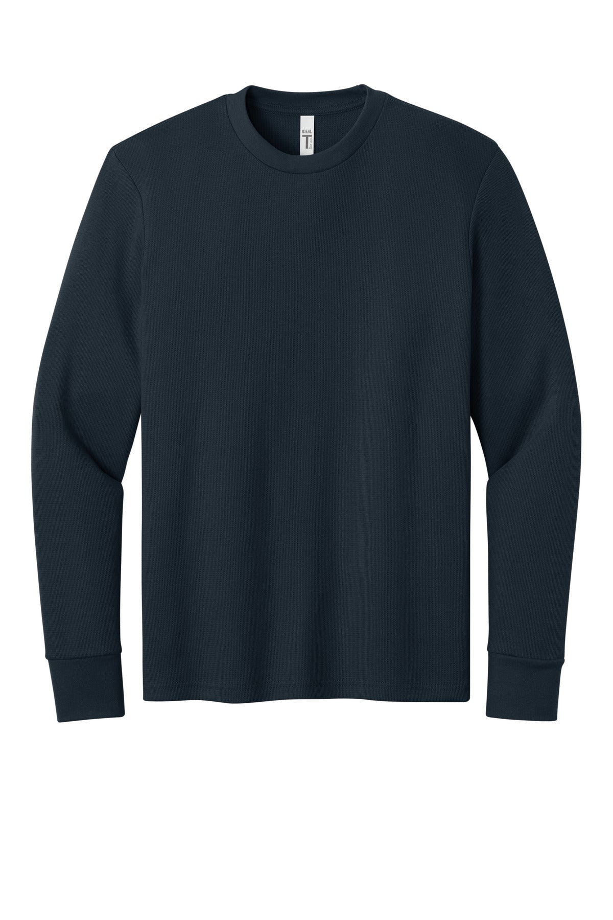 Front View of MdntNavy Next Level Apparel Ideal Thermal Long Sleeve Tee NL8211