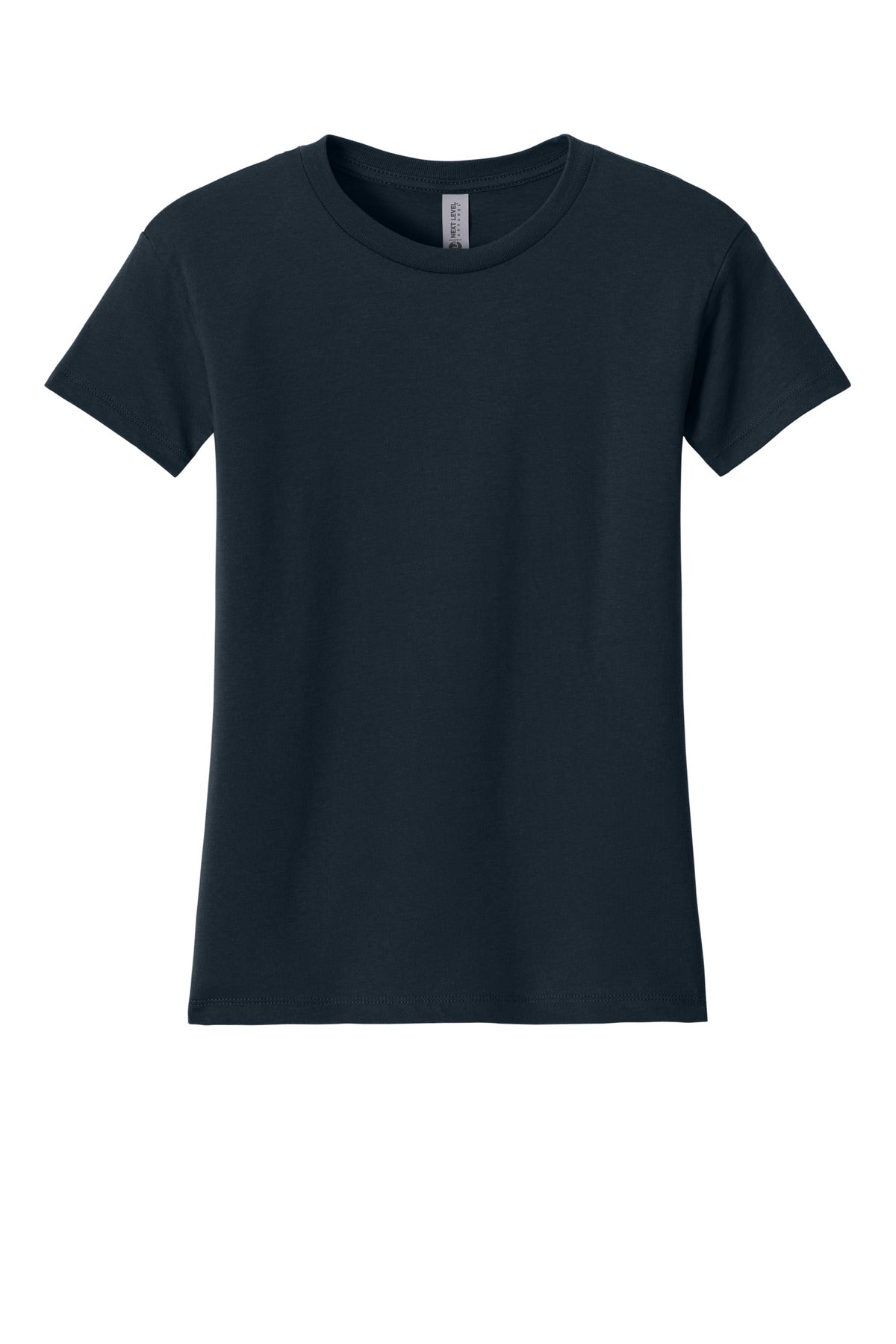 Front View of MdntNavy Next Level Apparel Women's Cotton Relaxed Tee NL3910