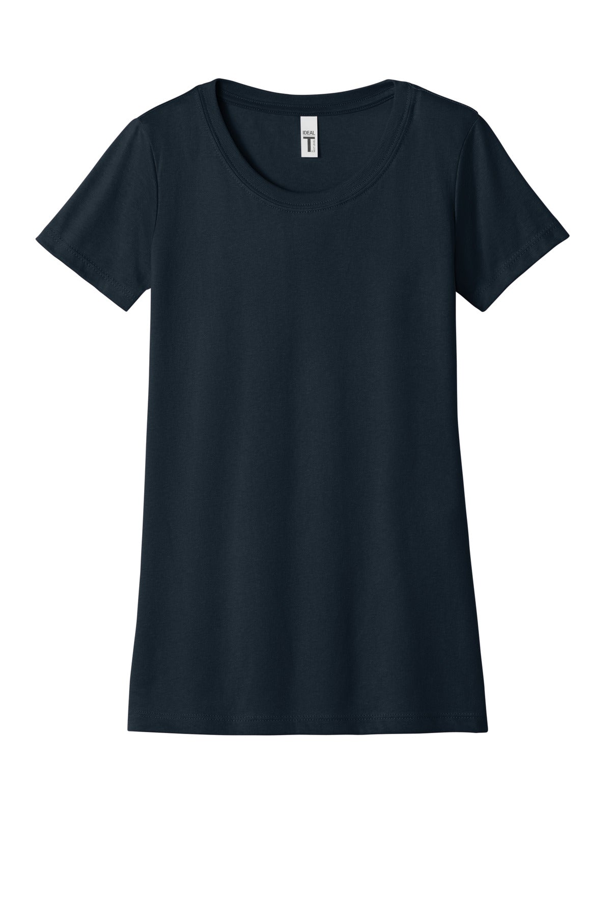 Front View of MdntNavy Next Level Apparel Women's Ideal Tee NL1510