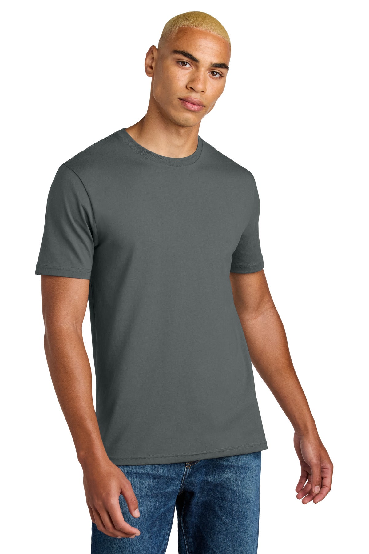 Front View of MetalGrey District Perfect Weight Icon Tee DT106