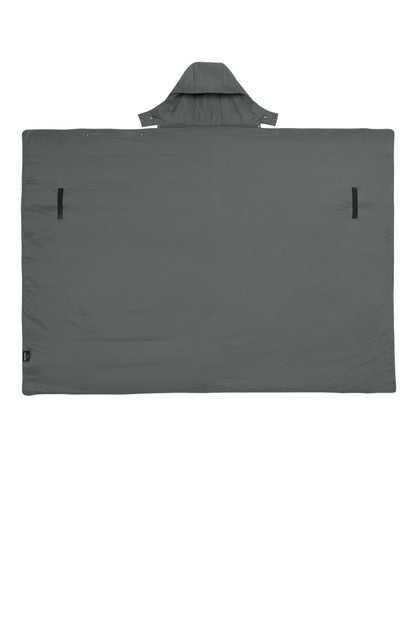 Front View of MetalGrey Eddie Bauer Puffy Camp Poncho EB755