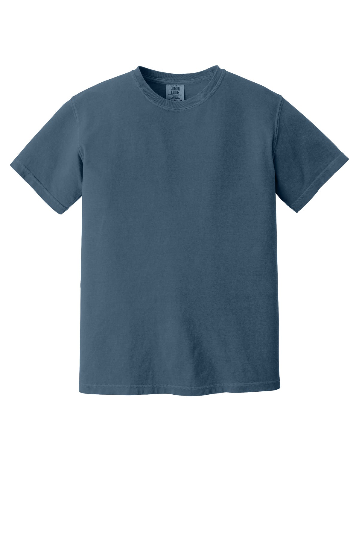 Front View of Midnight COMFORT COLORS Heavyweight Ring Spun Tee. 1717
